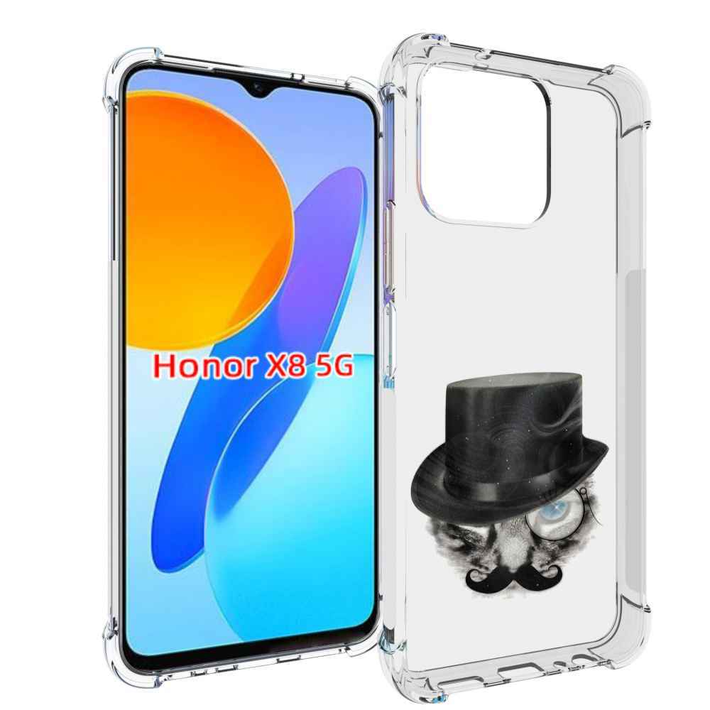 

Чехол MyPads интелегентный кот для Honor X8 5G, Прозрачный, Tocco