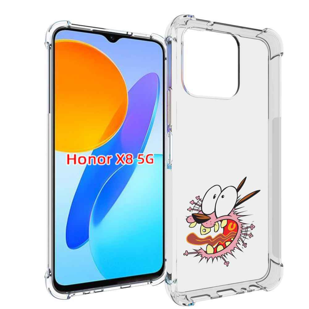 

Чехол MyPads испуганный бобик для Honor X8 5G, Прозрачный, Tocco