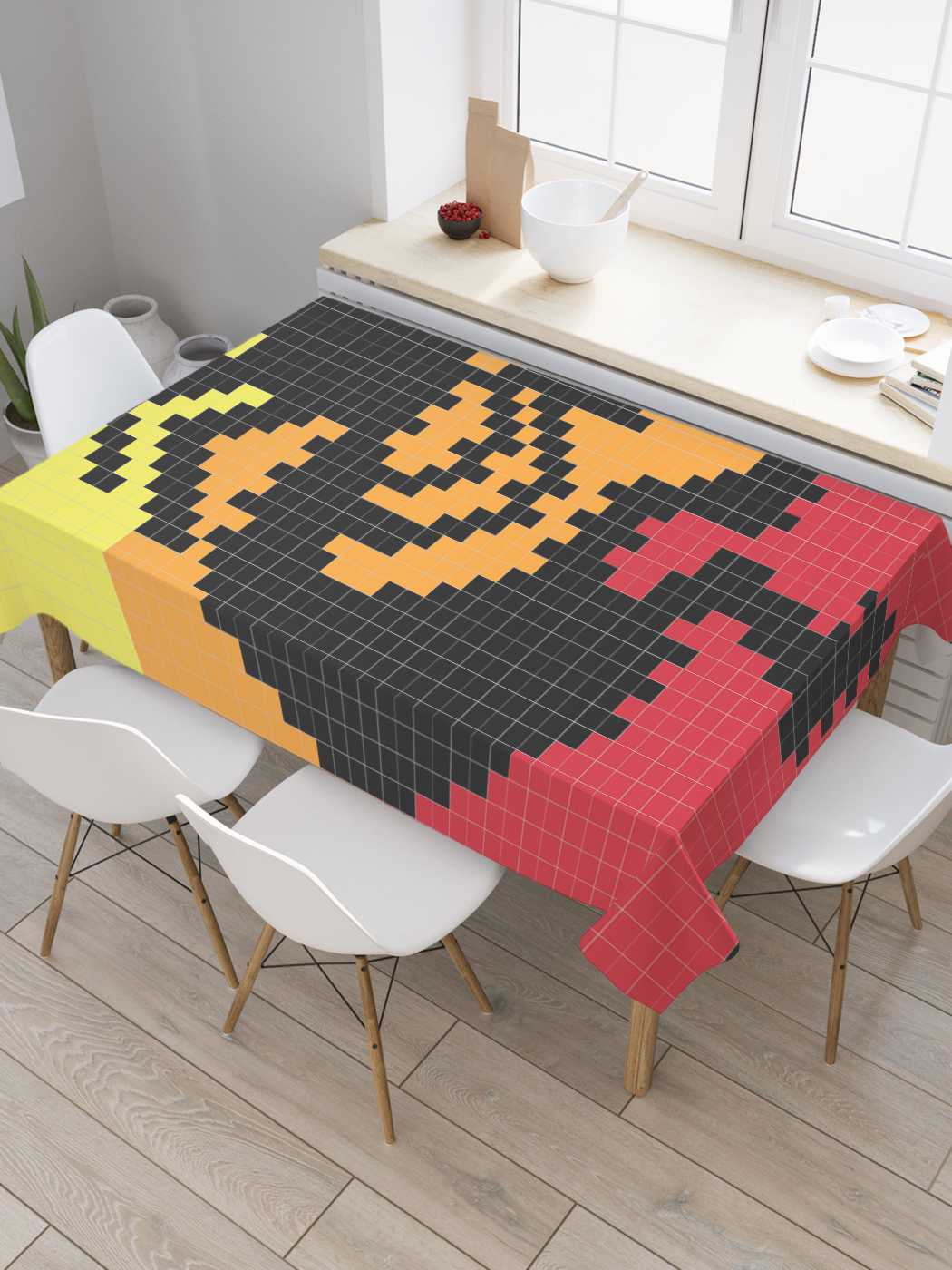 

Скатерть прямоугольная JoyArty "Тайная фигура" из сатена, 180x145 см, Черный, Тайная фигура