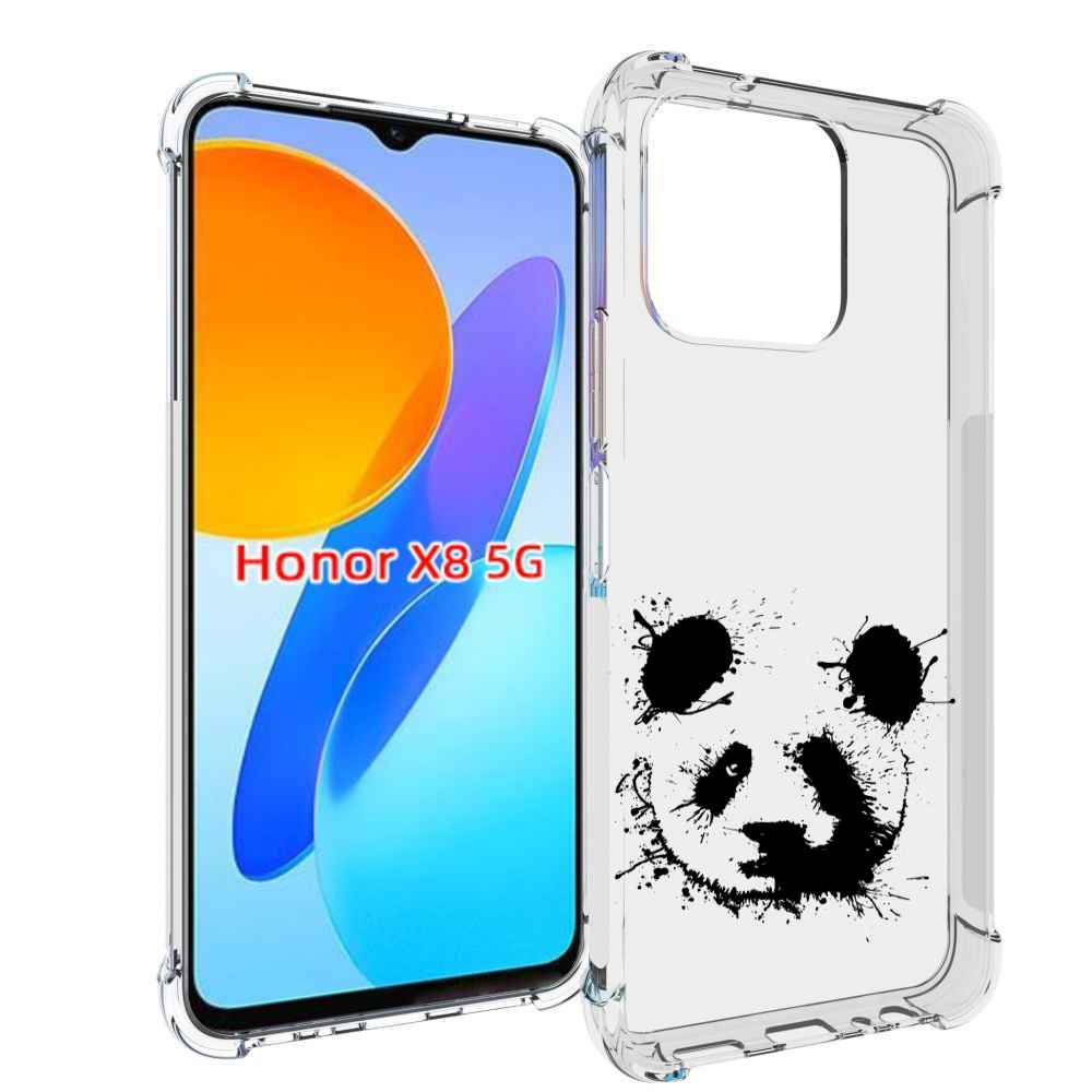 

Чехол MyPads клякса-панда для Honor X8 5G, Прозрачный, Tocco