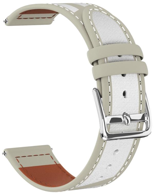 

Ремешок кожаный GSMIN Buzz 22 для Asus ZenWatch 2 (WI501Q) (Белый)