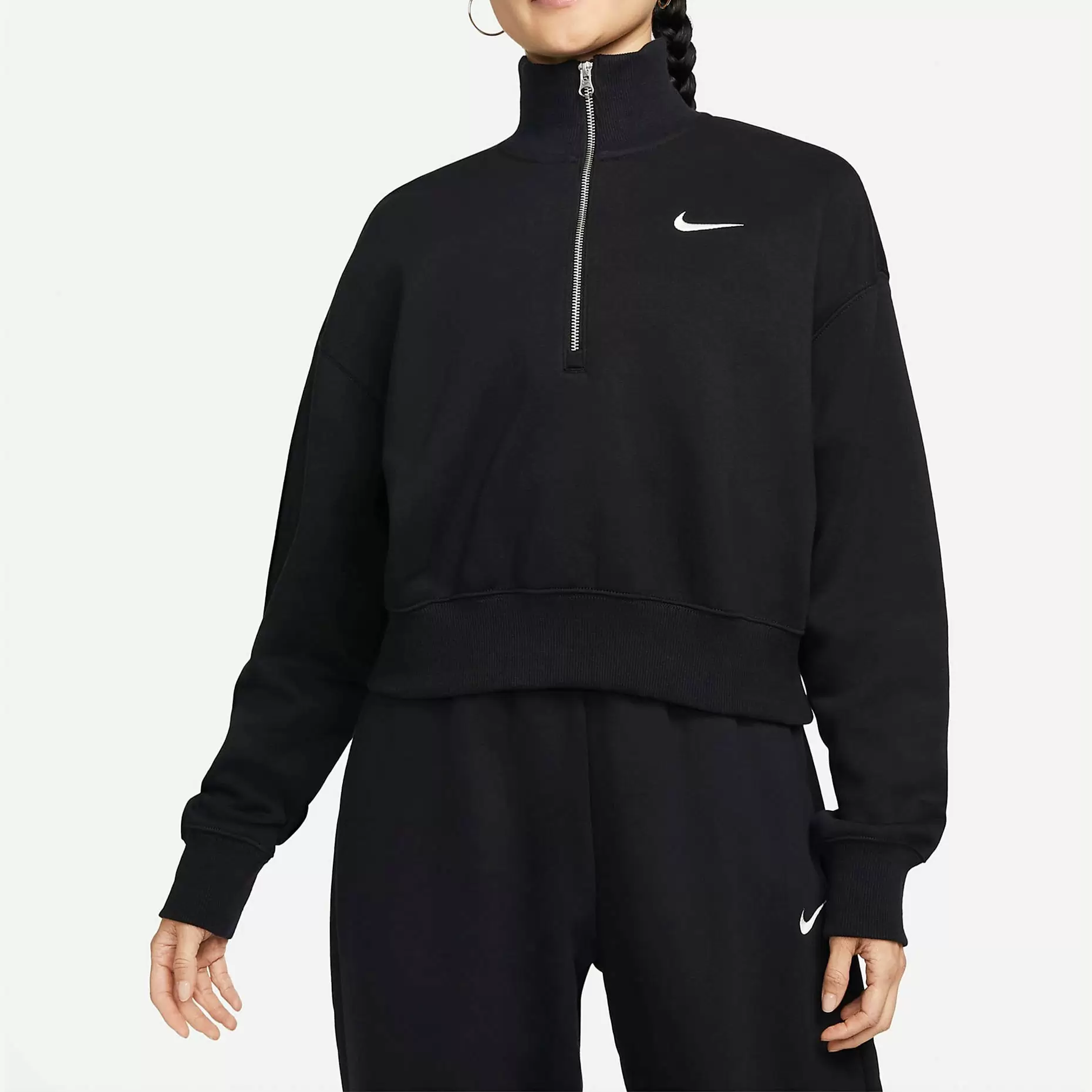 

Свитшот женский Nike Sportswear Phoenix Fleece DQ5767 черный XS, Sportswear Phoenix Fleece