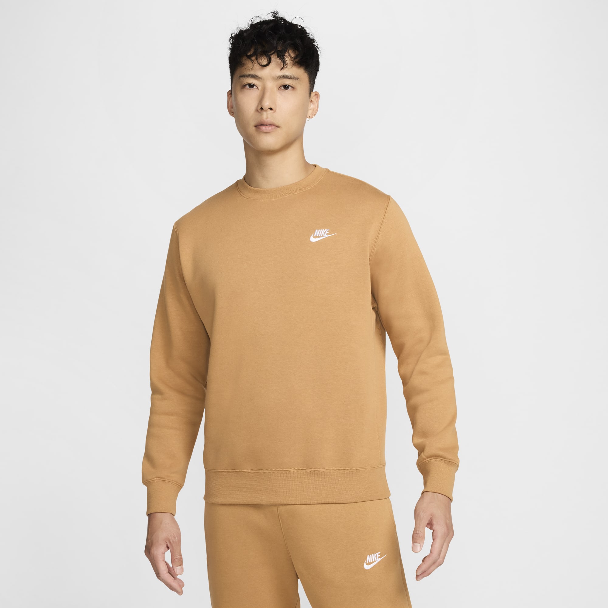 

Лонгслив Nike для мужчин, коричневый-224, размер 3XL, BV2662, 1 шт., Бежевый, Sportswear Club Fleece Crew