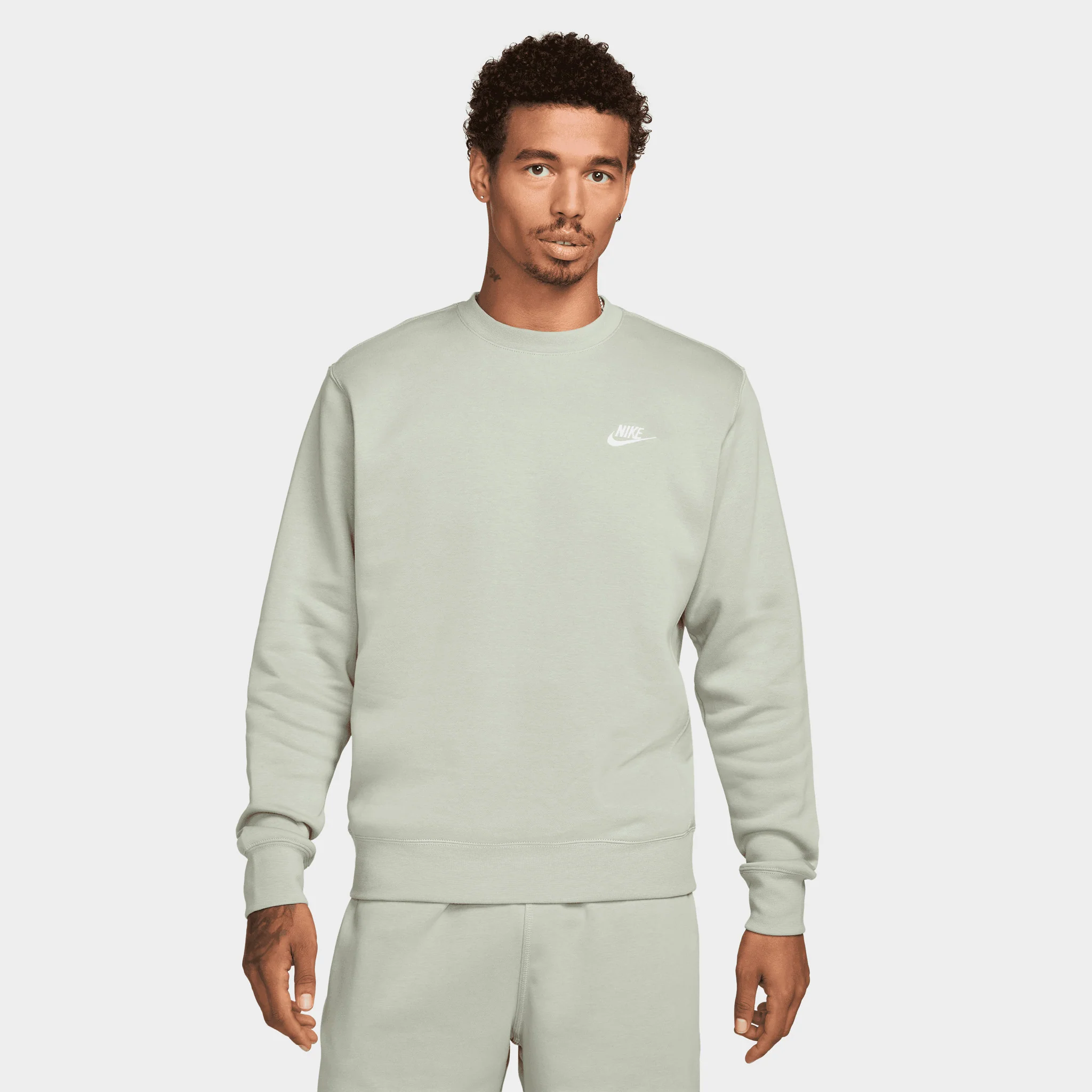 

Свитшот мужской Nike BV2662 серо-зеленый 3XL, Серый, Sportswear Club Fleece Crew