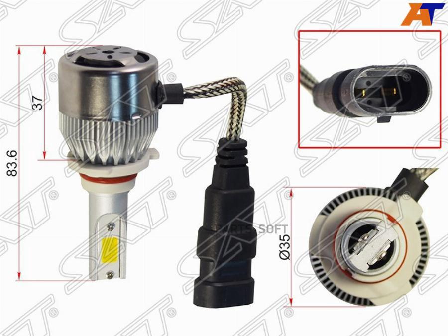 

SAT ST-HB3-LED к-кт светодиодных ламп LED HB39005 36W/3800LM 1шт