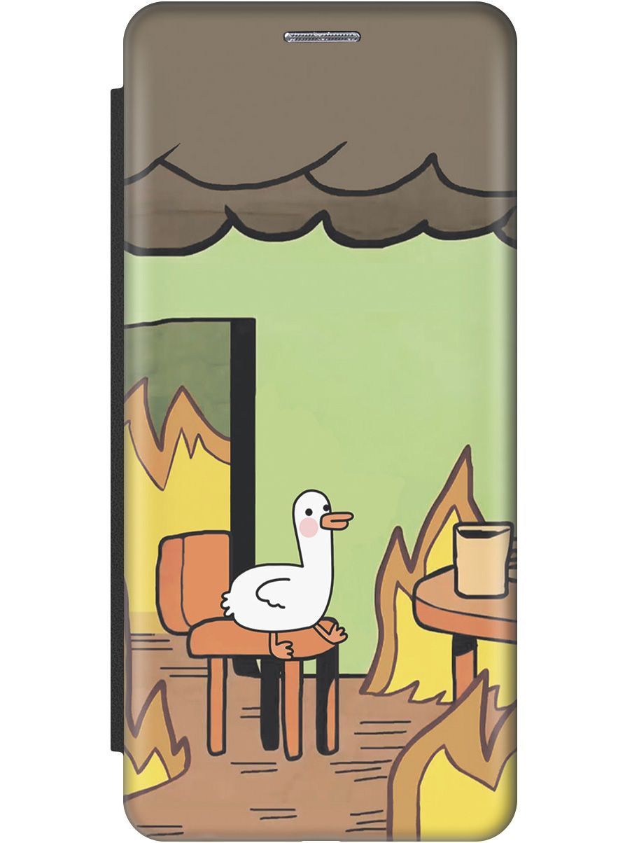 

Чехол на Tecno Spark 10 Pro "У гуся все хорошо" черный, Белый;зеленый, 159572