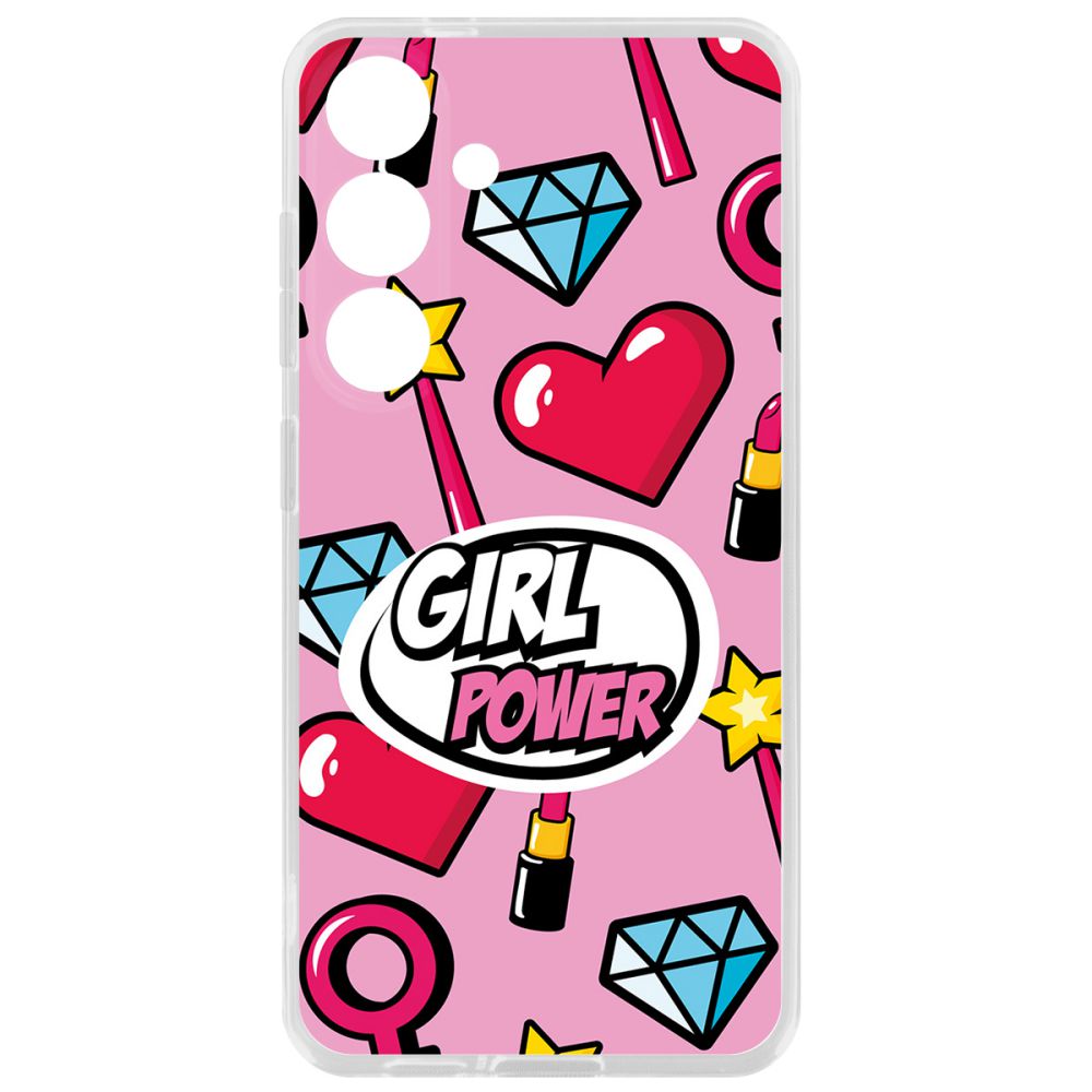 

Чехол-накладка Krutoff Clear Case Girl Power для Samsung Galaxy S24+, Прозрачный