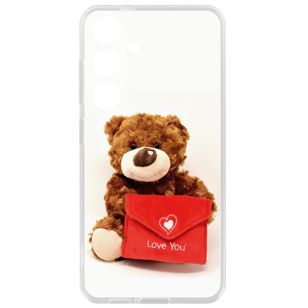 

Чехол-накладка Krutoff Clear Case Медвежонок тебя любит для Samsung Galaxy S24+, Прозрачный