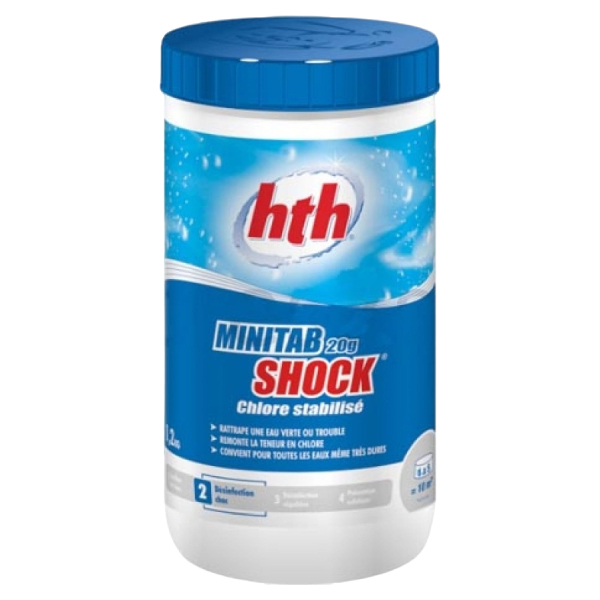 HTH Быстрый стабилизированный хлор, MINITAB SHOCK, табл.20гр., 1,2кг C800672H2