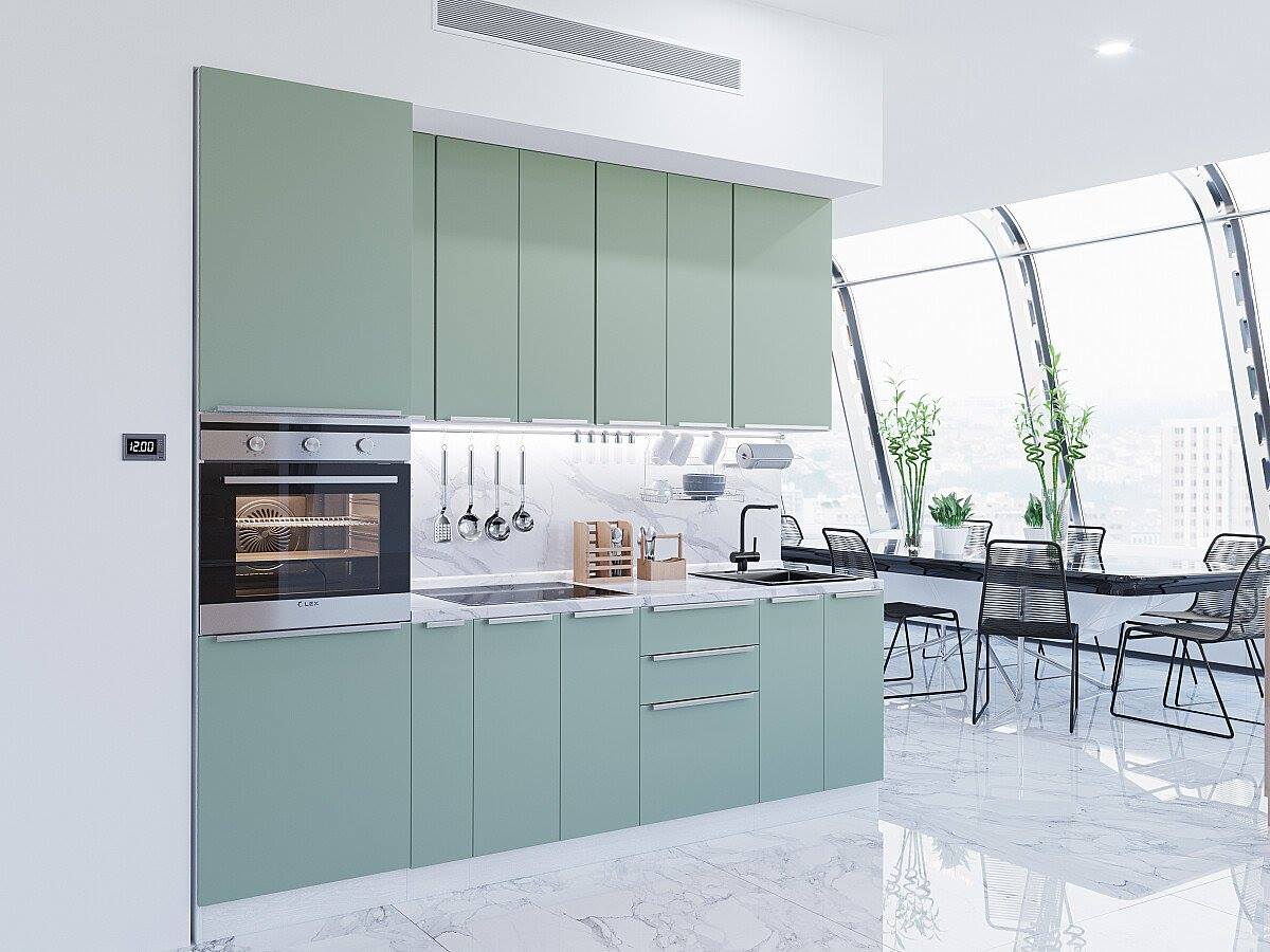 

Vivat Кухня Фьюжн-03 Silky Mint/Белый 2340*2600*600