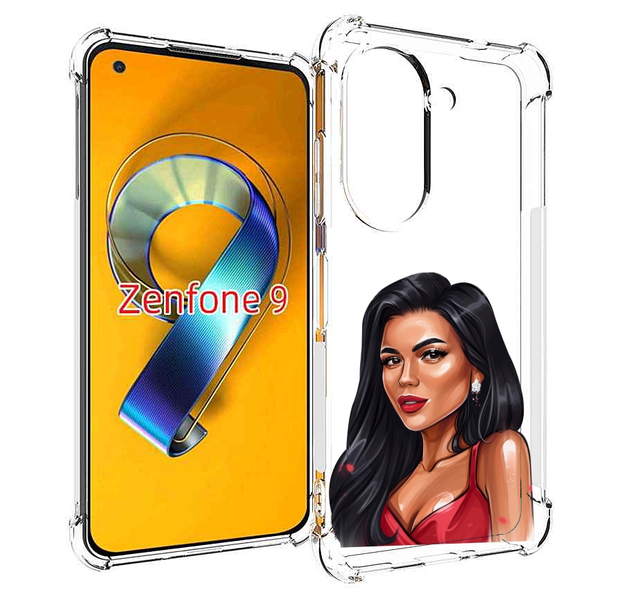 

Чехол MyPads Брюнетка-в-красном-платье для Asus Zenfone 9 (AI2202), Прозрачный, Tocco