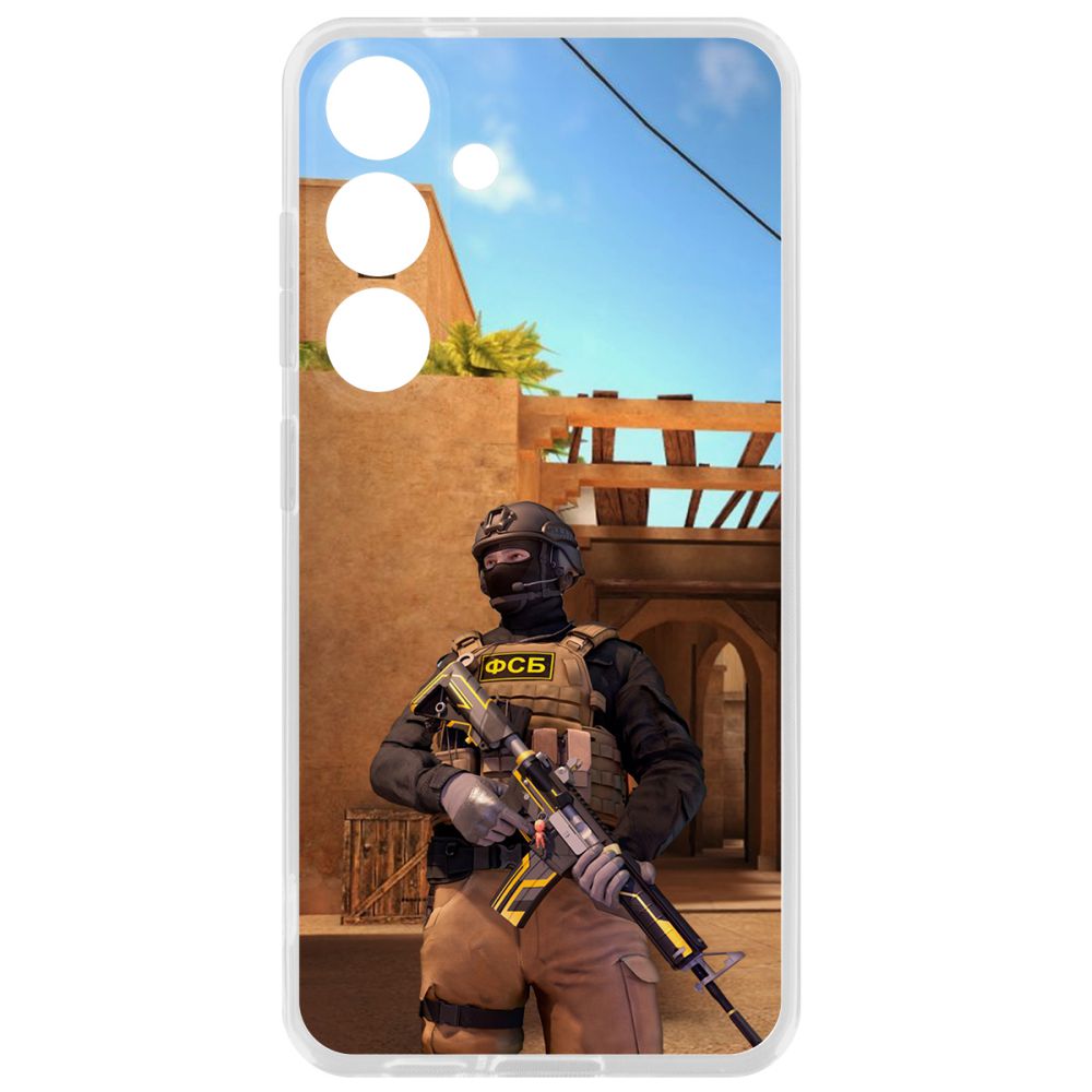 

Чехол-накладка Krutoff Clear Case Cтандофф 2 (Standoff 2) - ФСБ для Samsung Galaxy S24+, Прозрачный