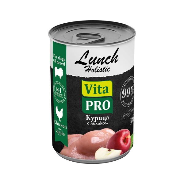 Консервы для собак VITA PRO LUNCH Курица с яблоком 400 г 569₽