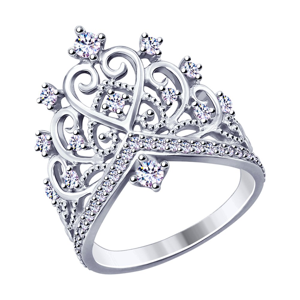 

Кольцо из серебра р.  SOKOLOV 94012777, фианит, 94012777