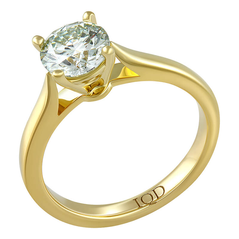 

Кольцо из желтого золота с бриллиантом р.17,5 IQ Diamonds Gold-1.230 ct, Gold-1.230 ct
