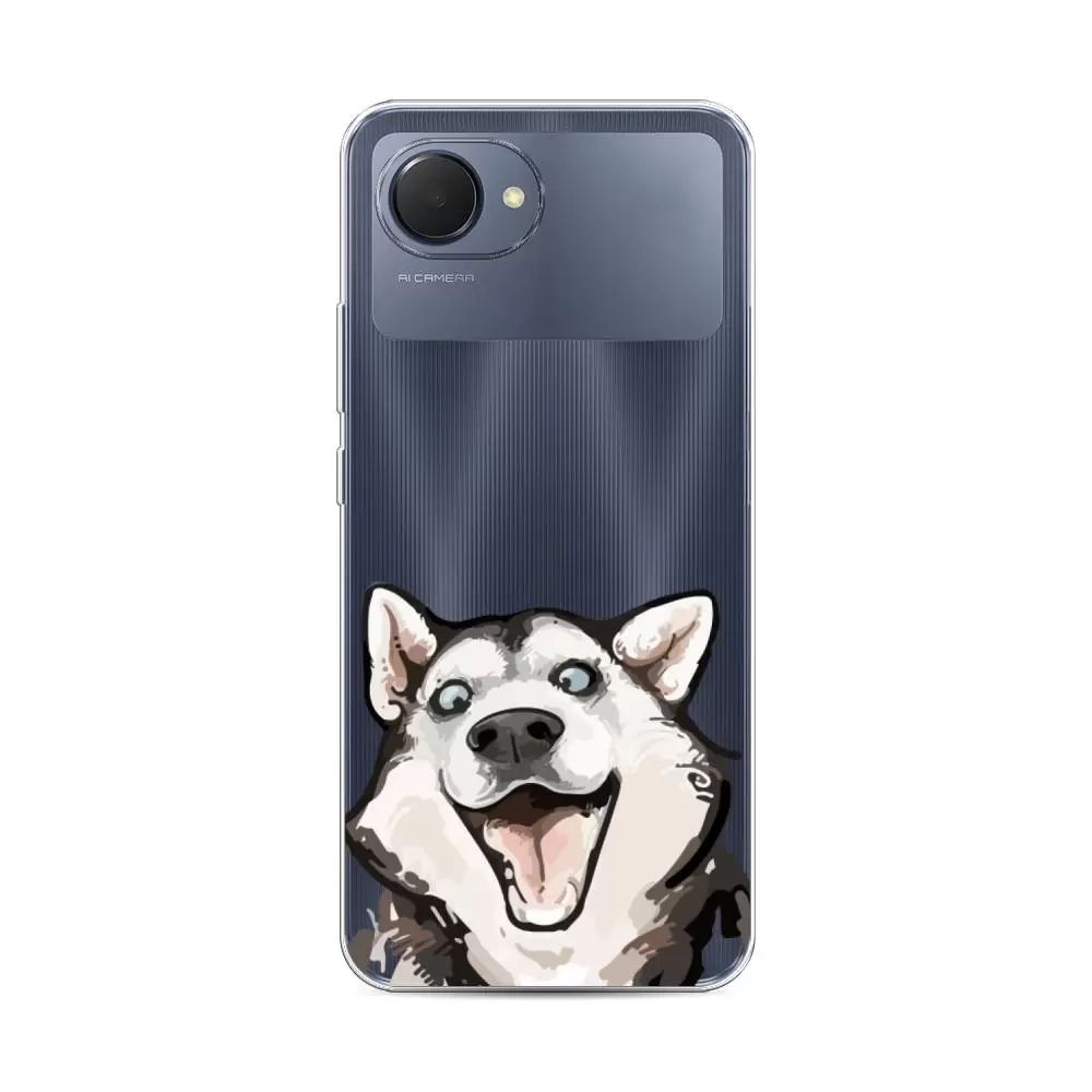

Чехол Awog на Realme Narzo 50i Prime "Радостный хаски", Разноцветный, 2510650-1