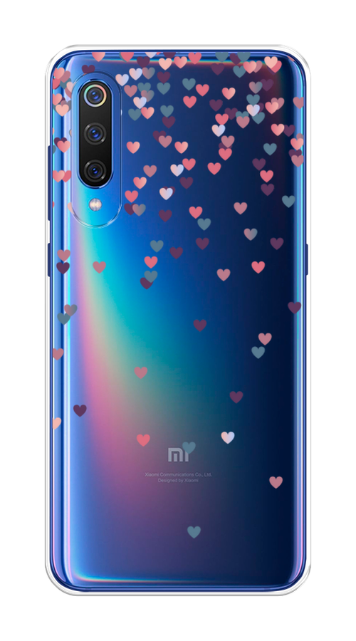 

Чехол на Xiaomi Mi 9 "Посыпка сердечки", Розовый;фиолетовый, 34850-3