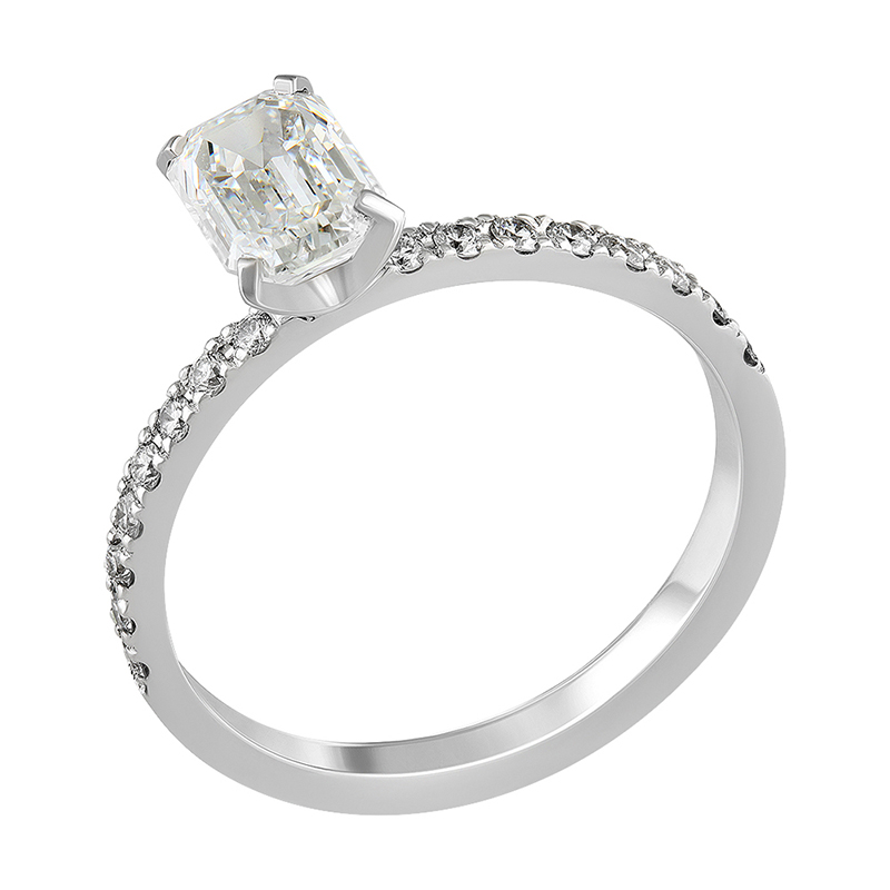 

Кольцо из белого золота с бриллиантом р.17 IQ Diamonds 110-R7W-EM100EVS2-SH, 110-R7W-EM100EVS2-SH