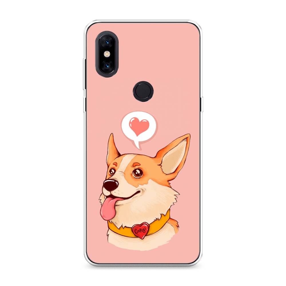 

Чехол на Xiaomi Mi Mix 3 "Корги язык", Розовый;коричневый, 34950-1