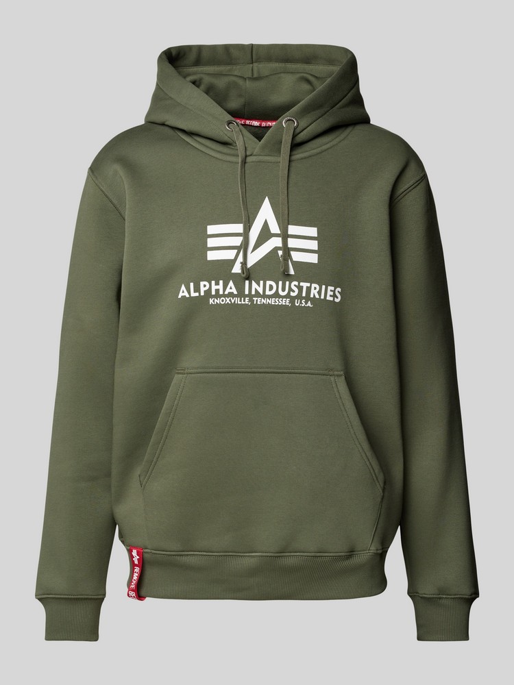 Худи мужское Alpha Industries 178312 зеленое S