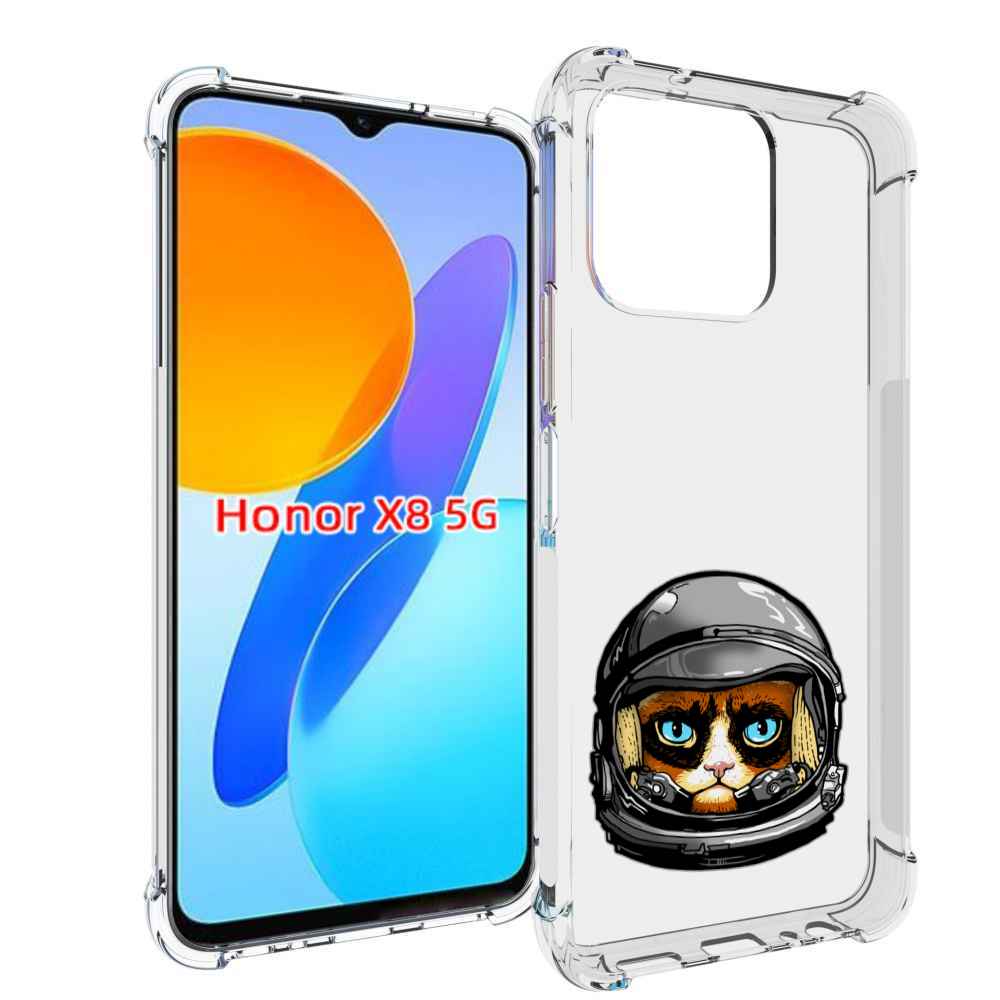 

Чехол MyPads кот космонавт для Honor X8 5G, Прозрачный, Tocco