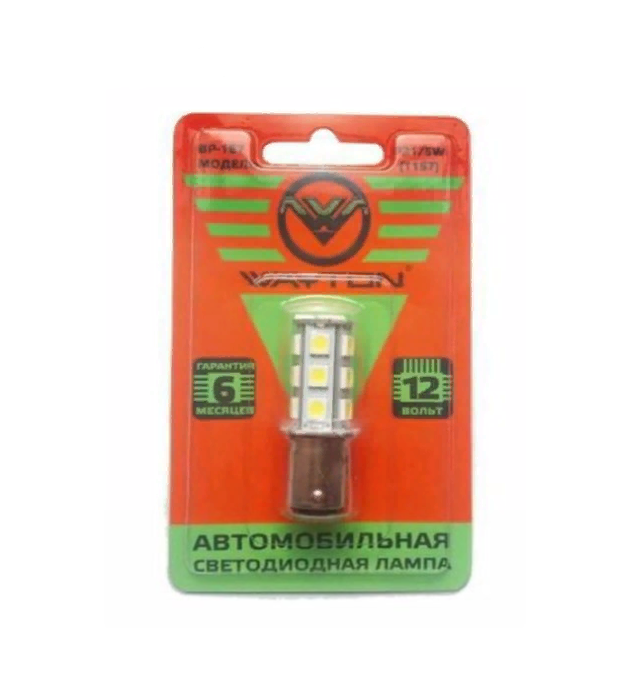 

Лампа автомобильная LED WAYTON BP-187 P21/5W 12v 3.8w; 18smd(5050); белый 5000K; 180Lm; BA, BP-187