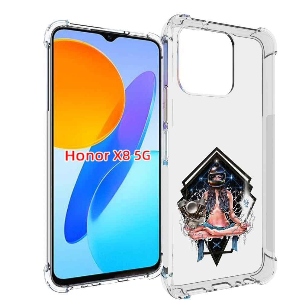 

Чехол MyPads красивая девушка в шлеме для Honor X8 5G, Прозрачный, Tocco