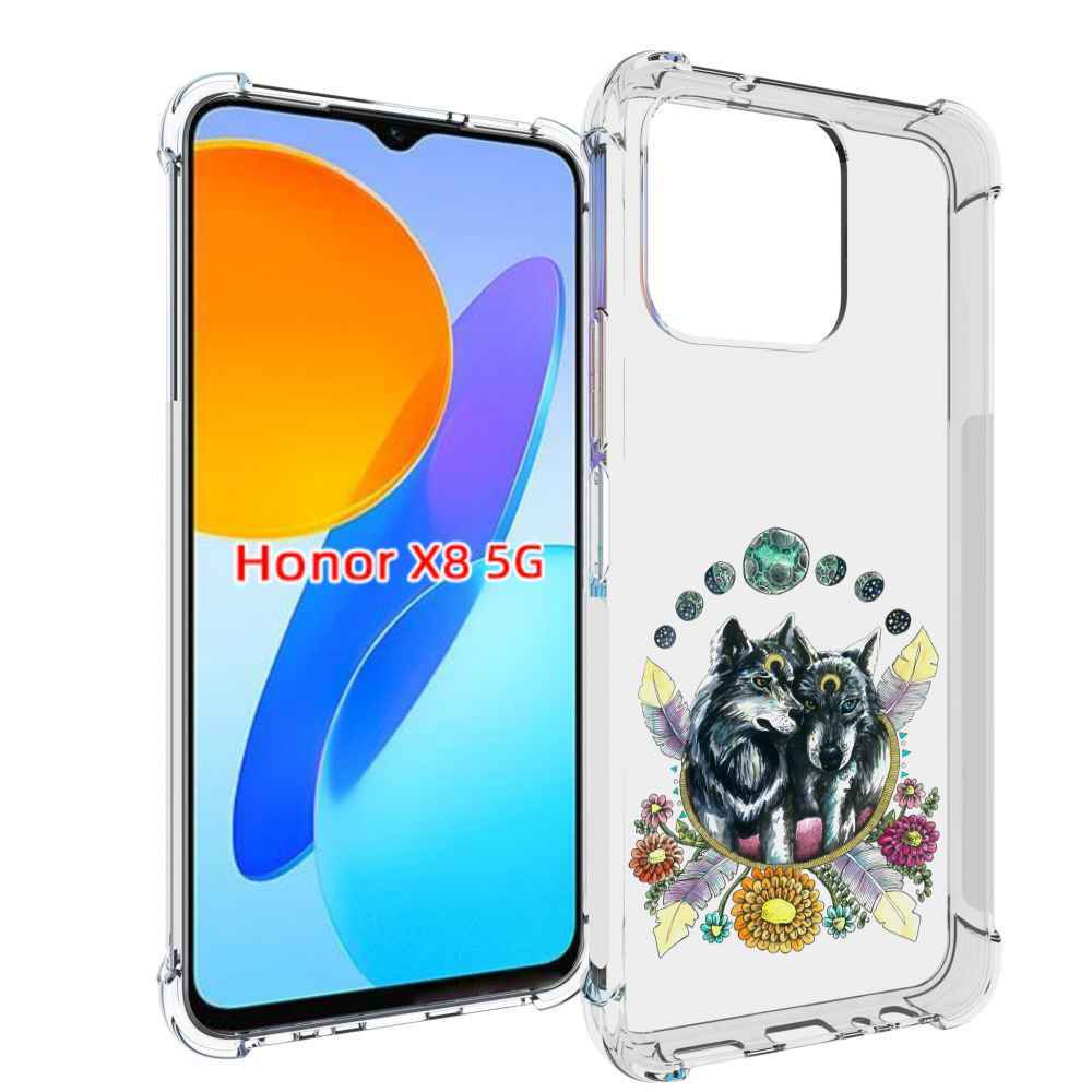 

Чехол MyPads красивые волки абстракция для Honor X8 5G, Прозрачный, Tocco