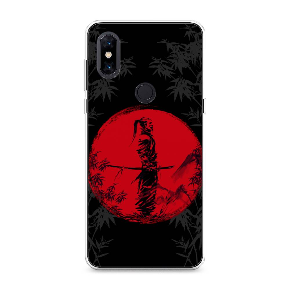 

Чехол на Xiaomi Mi Mix 3 "Самурай на красном фоне", Черный;красный;серый, 34950-4