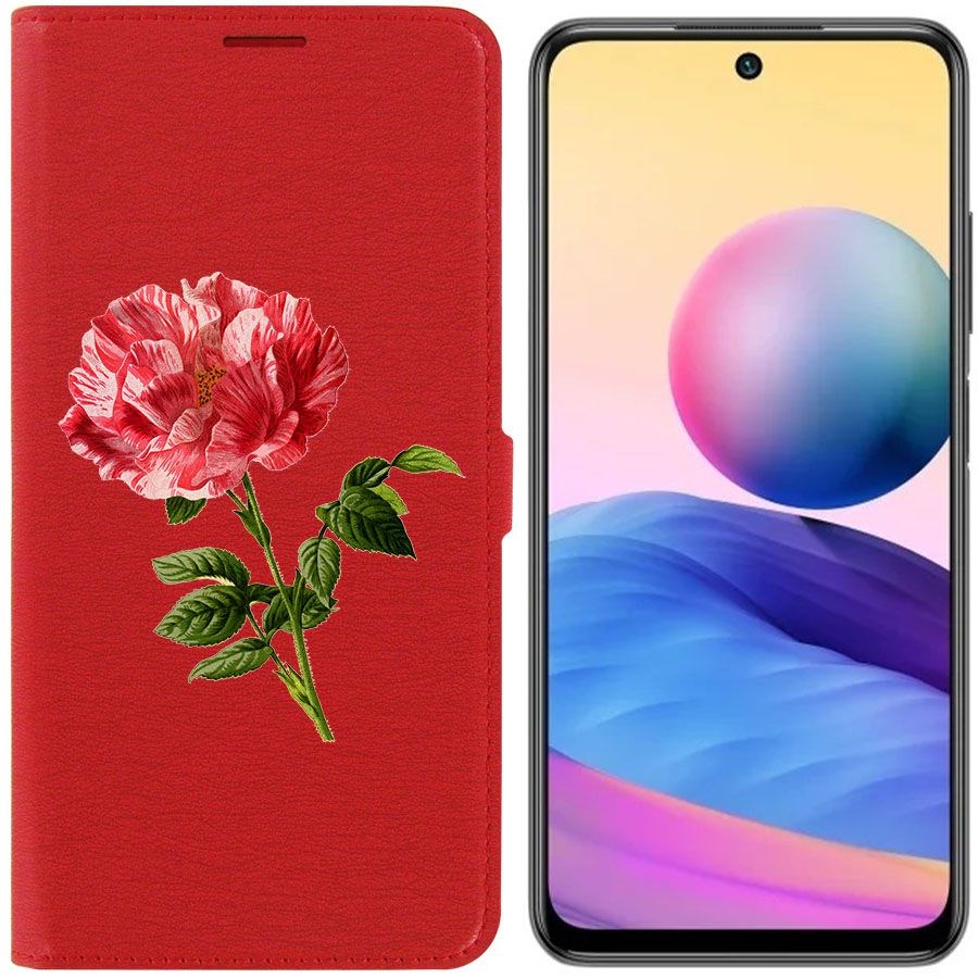 Чехол-книжка Eco Book для Xiaomi Redmi Note 10T Рисованная роза