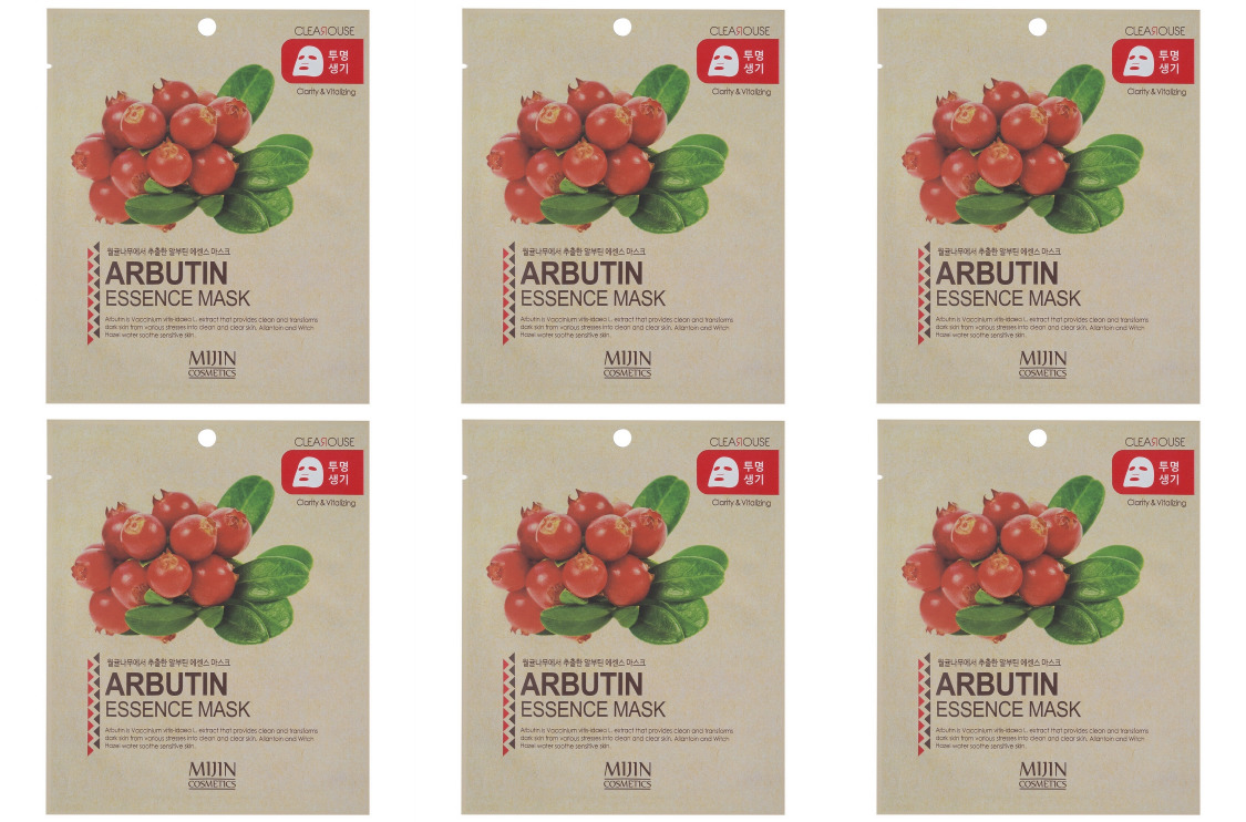 

Маска для лица Mijin Арбутин ARBUTIN ESSENCE MASK 25гр в уп, 6 уп