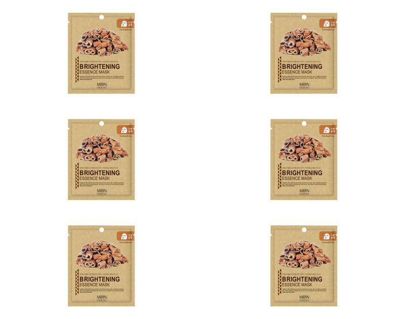 

Маска для лица Mijin осветляющая BRIGHTENING ESSENCE MASK 25гр в уп, 6 уп