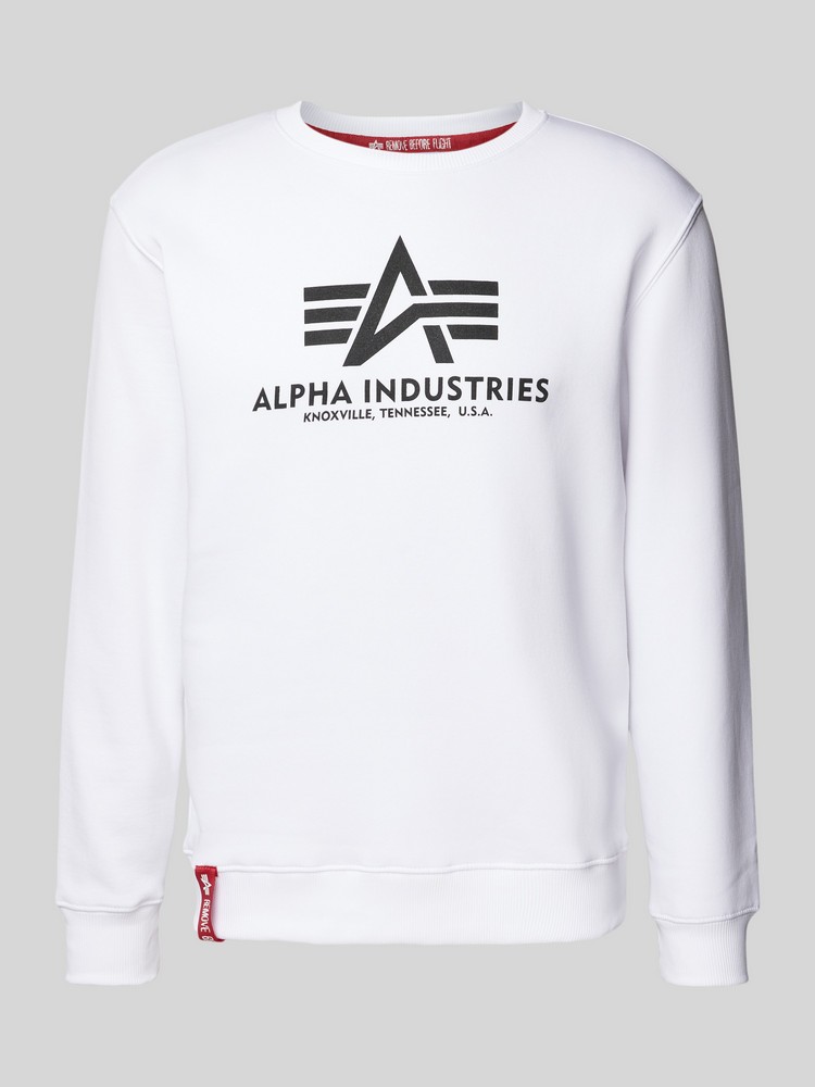 Свитшот мужской Alpha Industries 178302 белый XXXL