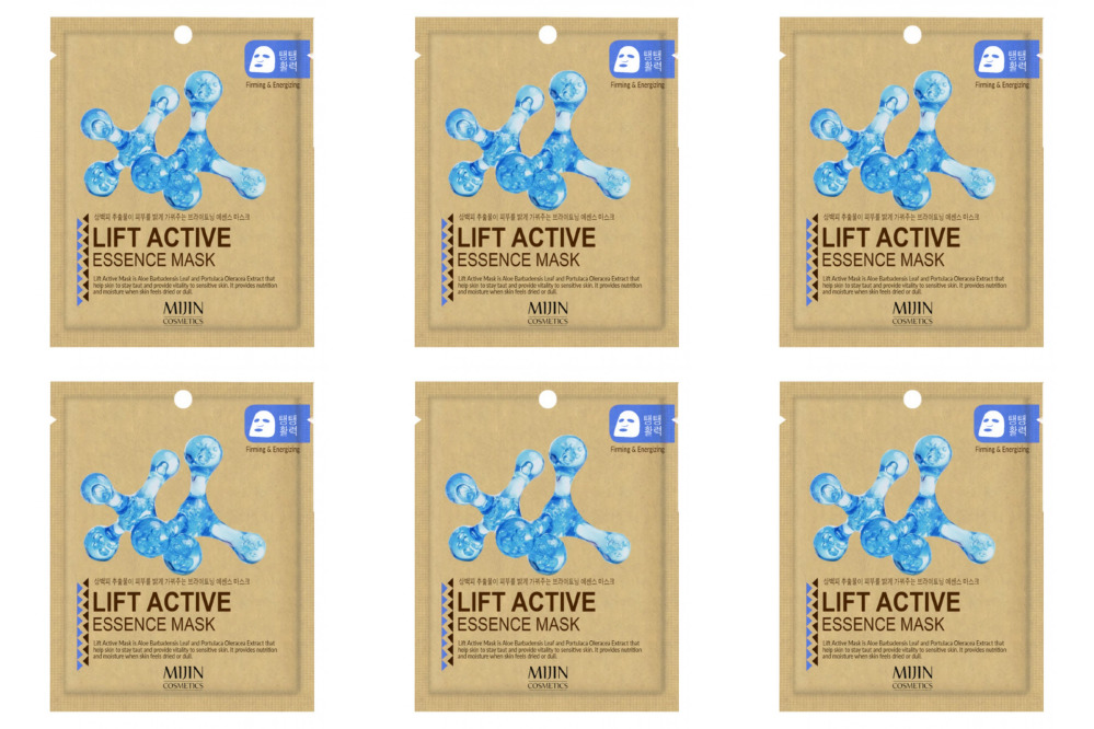 

Маска для лица Mijin Лифтинг-эффект LIFT ACTIVE ESSENCE MASK 25гр в уп, 6 уп