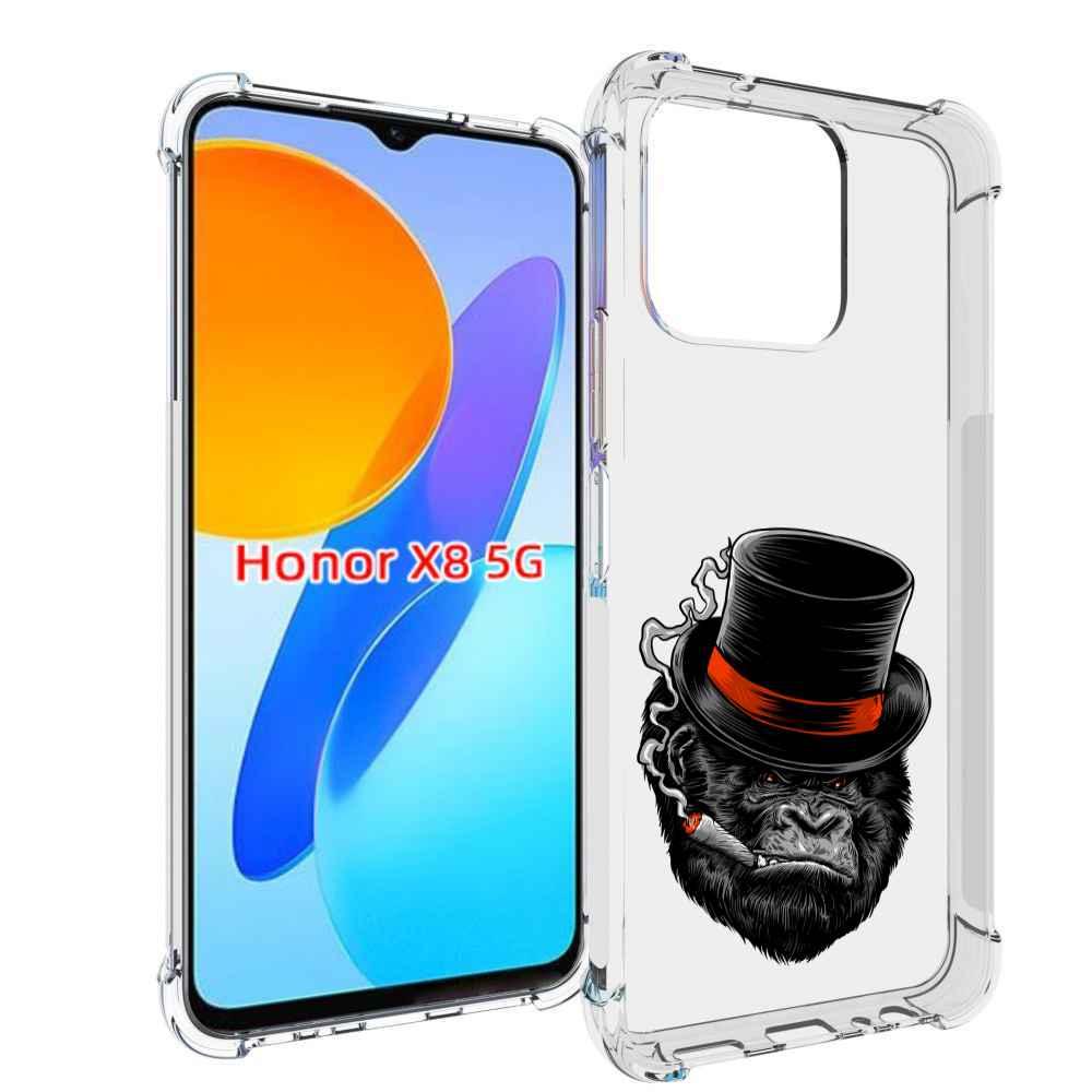 

Чехол MyPads дизайнерская горилла для Honor X8 5G, Прозрачный, Tocco