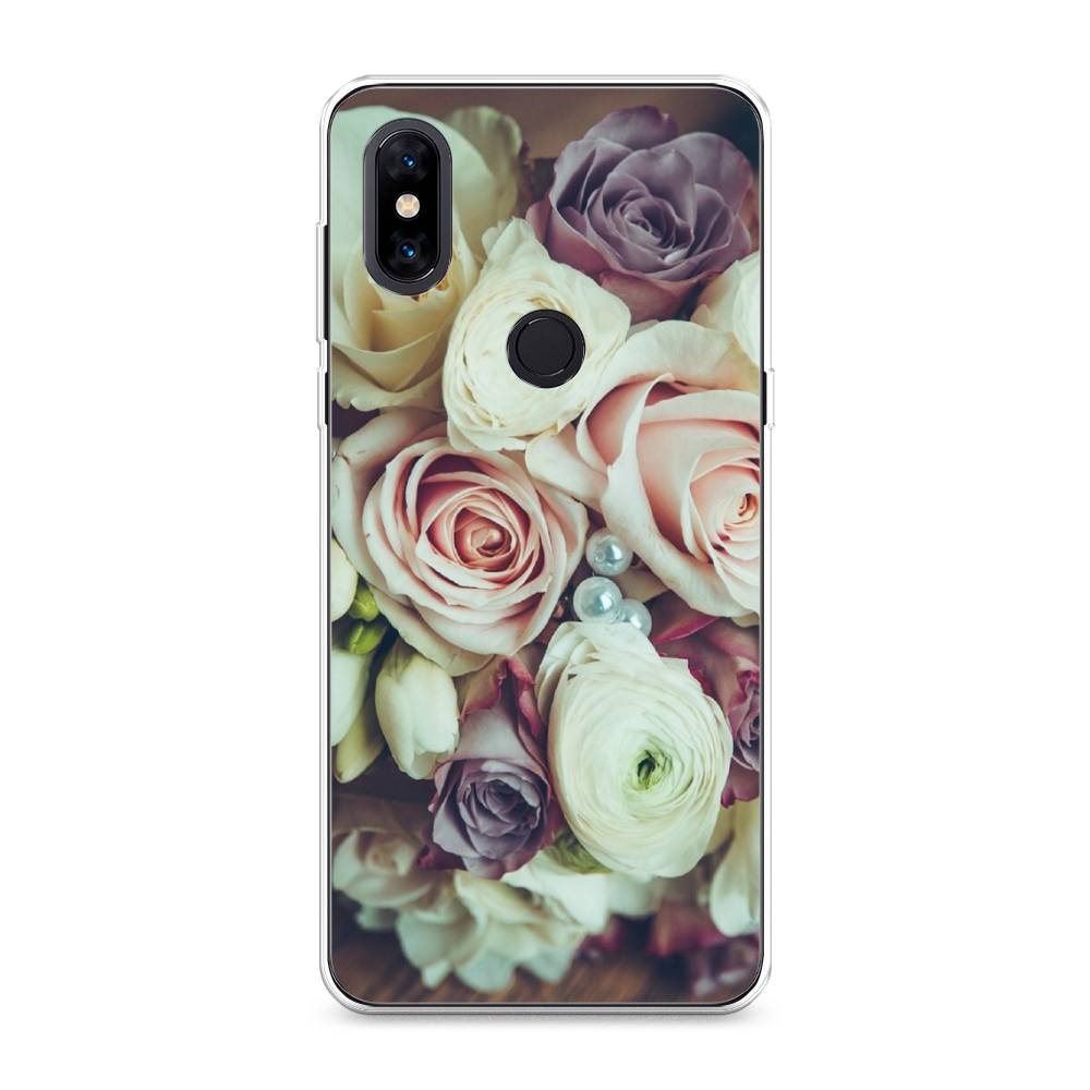 

Чехол на Xiaomi Mi Mix 3 "Свадебный букет", Белый;фиолетовый, 34950-2