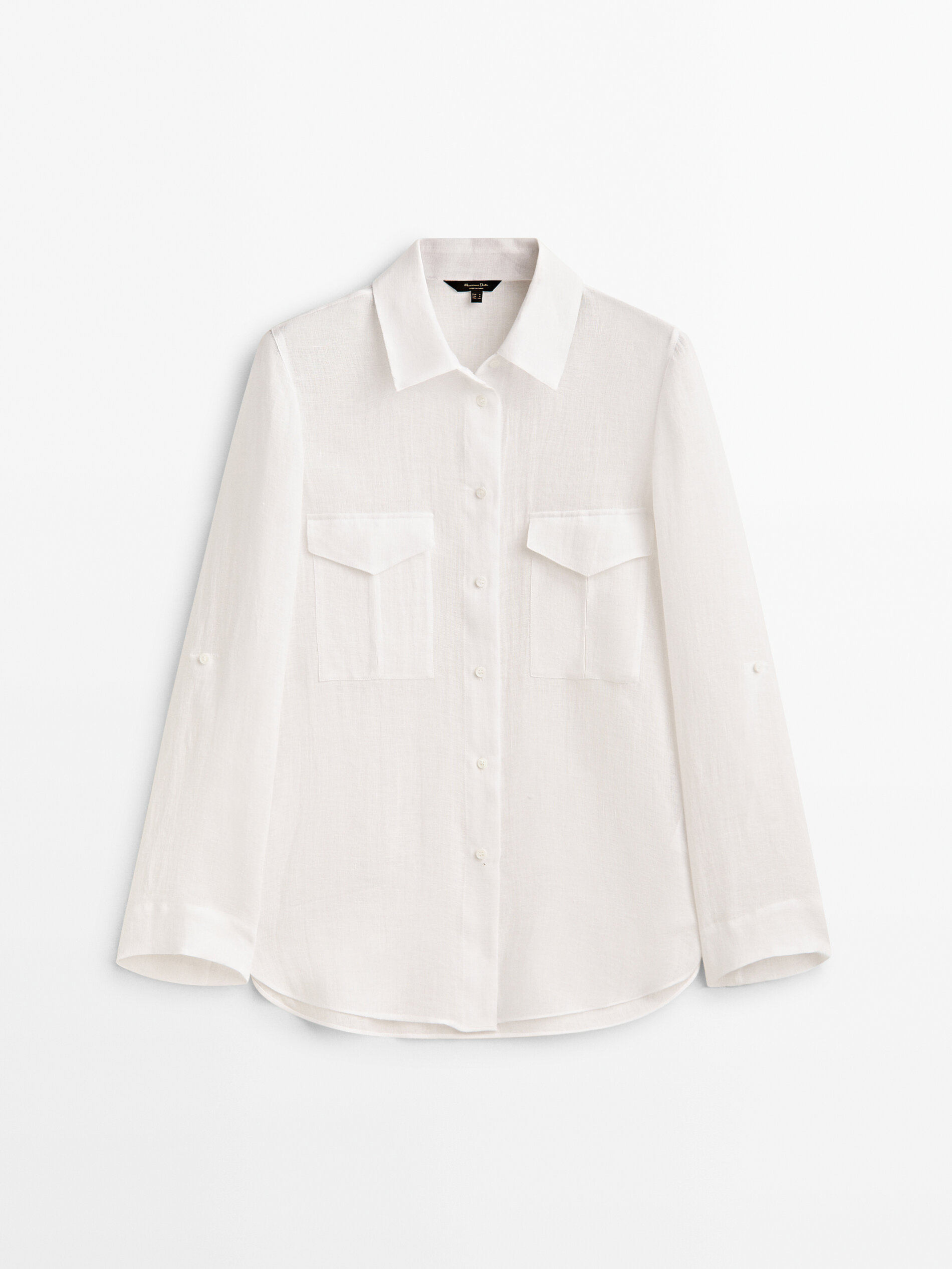 Рубашка женская Massimo Dutti 513065125 белая XS (доставка из-за рубежа)