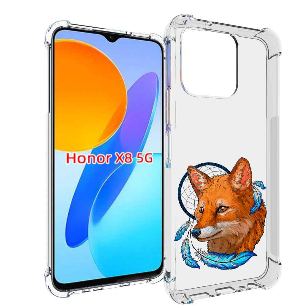

Чехол MyPads лиса и ловец снов для Honor X8 5G, Прозрачный, Tocco