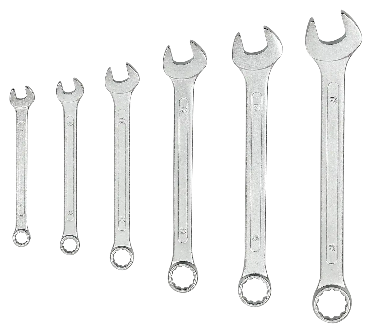 Набор комбинированных ключей, 6 предметов набор досок разделочных двухсторонних бочковых ручка вырез 3 штуки