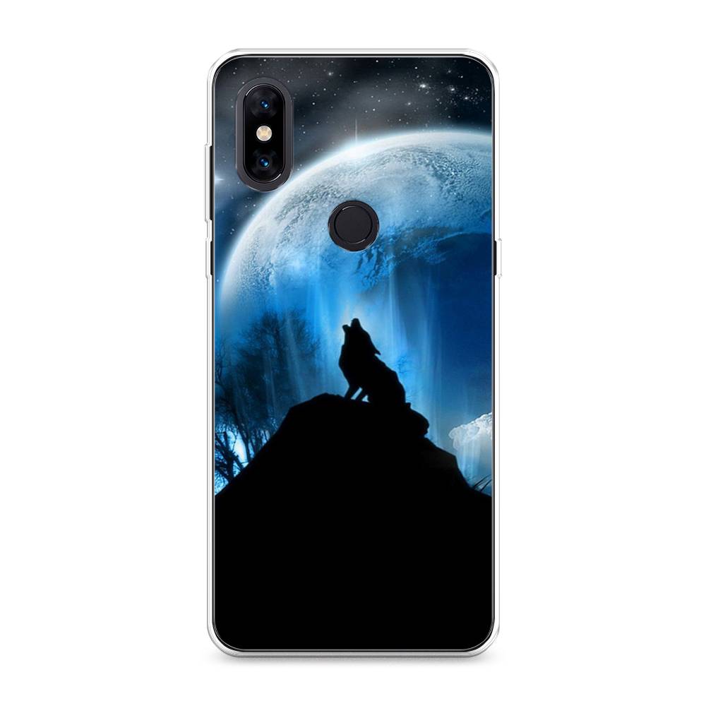 

Чехол на Xiaomi Mi Mix 3 "Волк 2", Синий;черный;белый, 34950-1