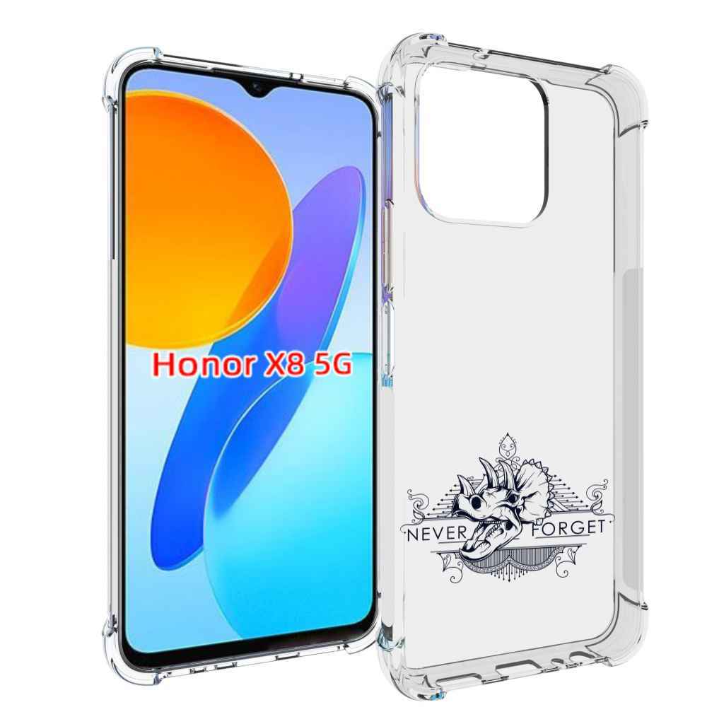 

Чехол MyPads логотип носорога никогда не забуду для Honor X8 5G, Прозрачный, Tocco