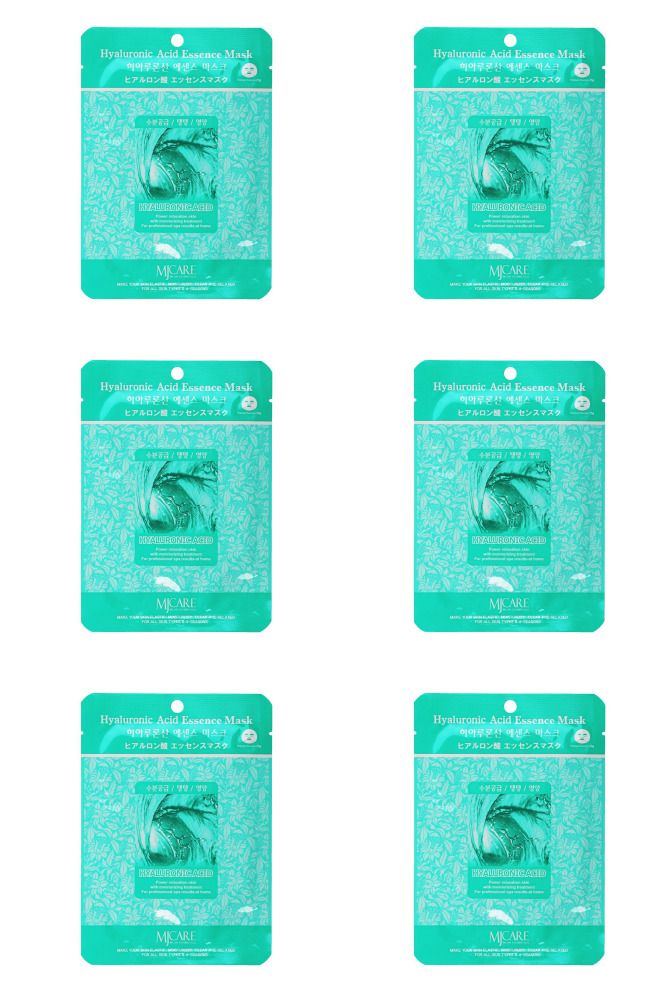 

Маска для лица Mijin Гиалуроновая кислота Hyaluronic Acid Essence Mask 23гр 6 шт