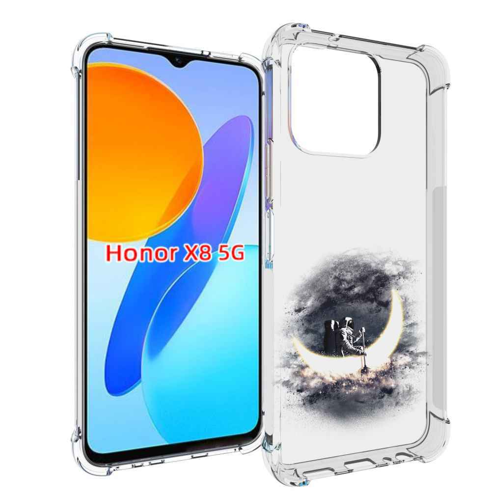 

Чехол MyPads лунный путешественник для Honor X8 5G, Прозрачный, Tocco