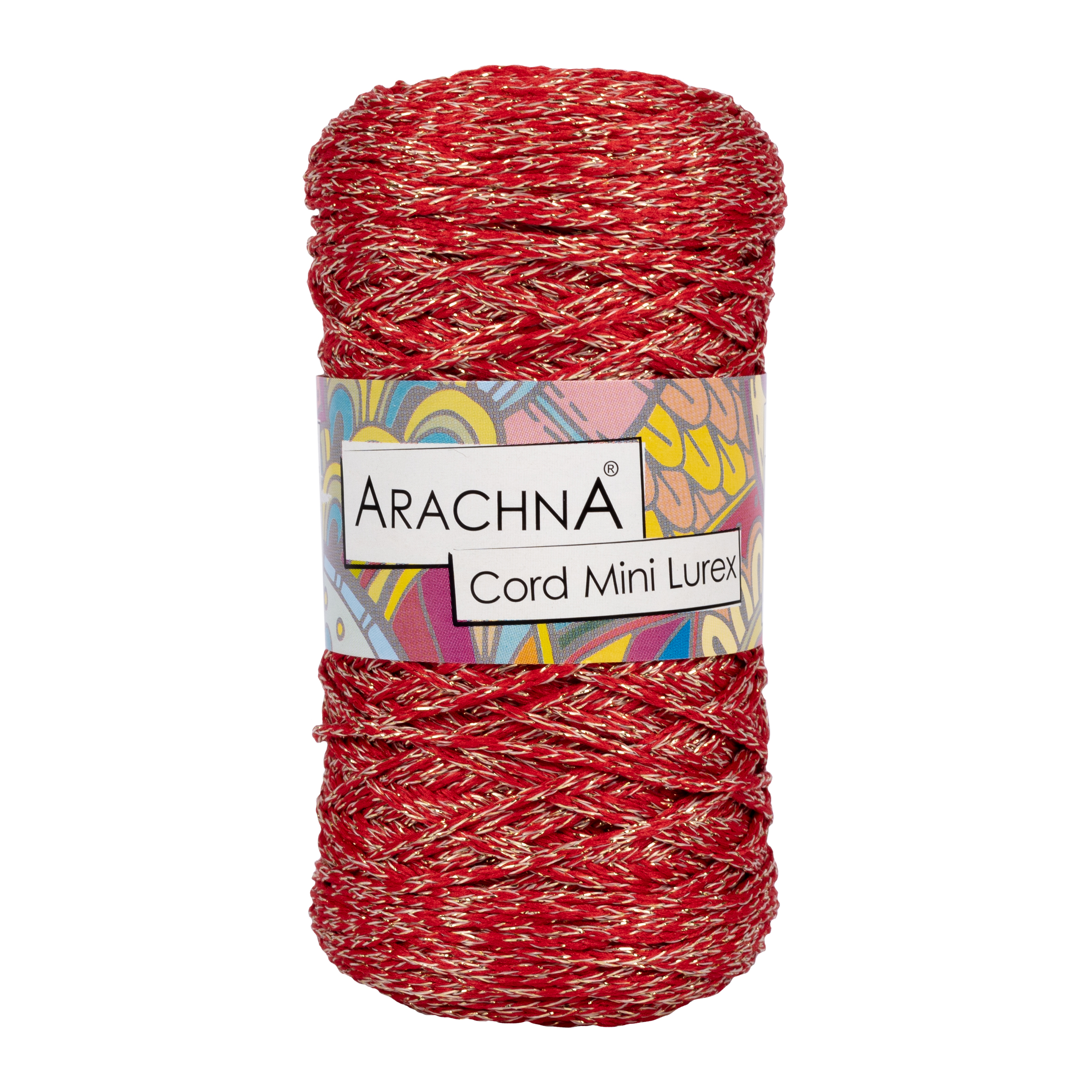 

Пряжа ARACHNA "Cord Mini Lurex" 90% полиэфир, 10% люрекс 3 шт. х 75 г 10 г 200 м 10 м №04, Красный