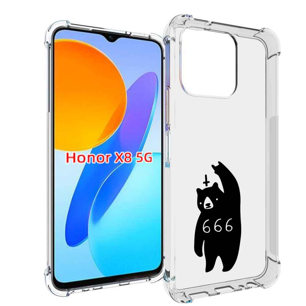 

Чехол MyPads медведь 666 для Honor X8 5G, Прозрачный, Tocco