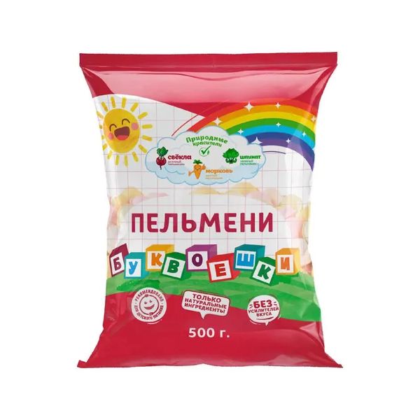 

Пельмени МП Атяшево Буквоешки со свининой и говядиной 500 г