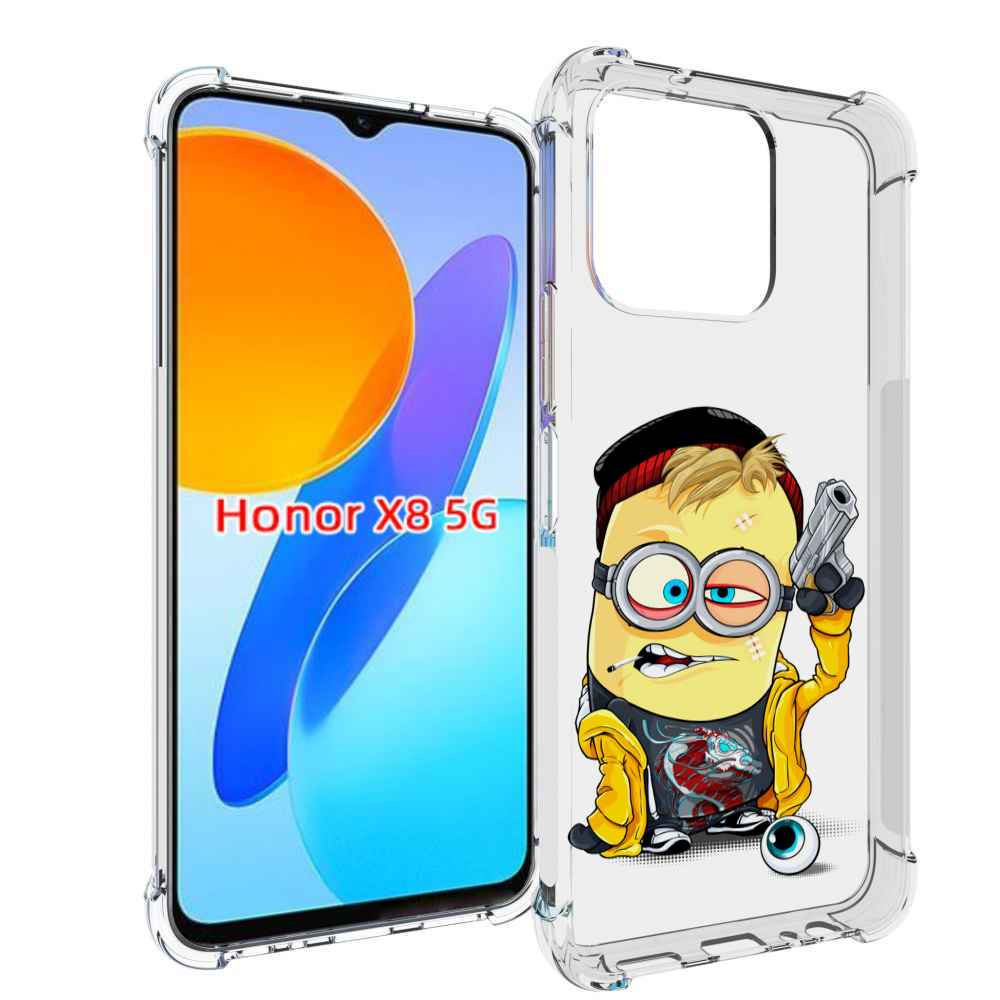 

Чехол MyPads миньон бандит для Honor X8 5G, Прозрачный, Tocco