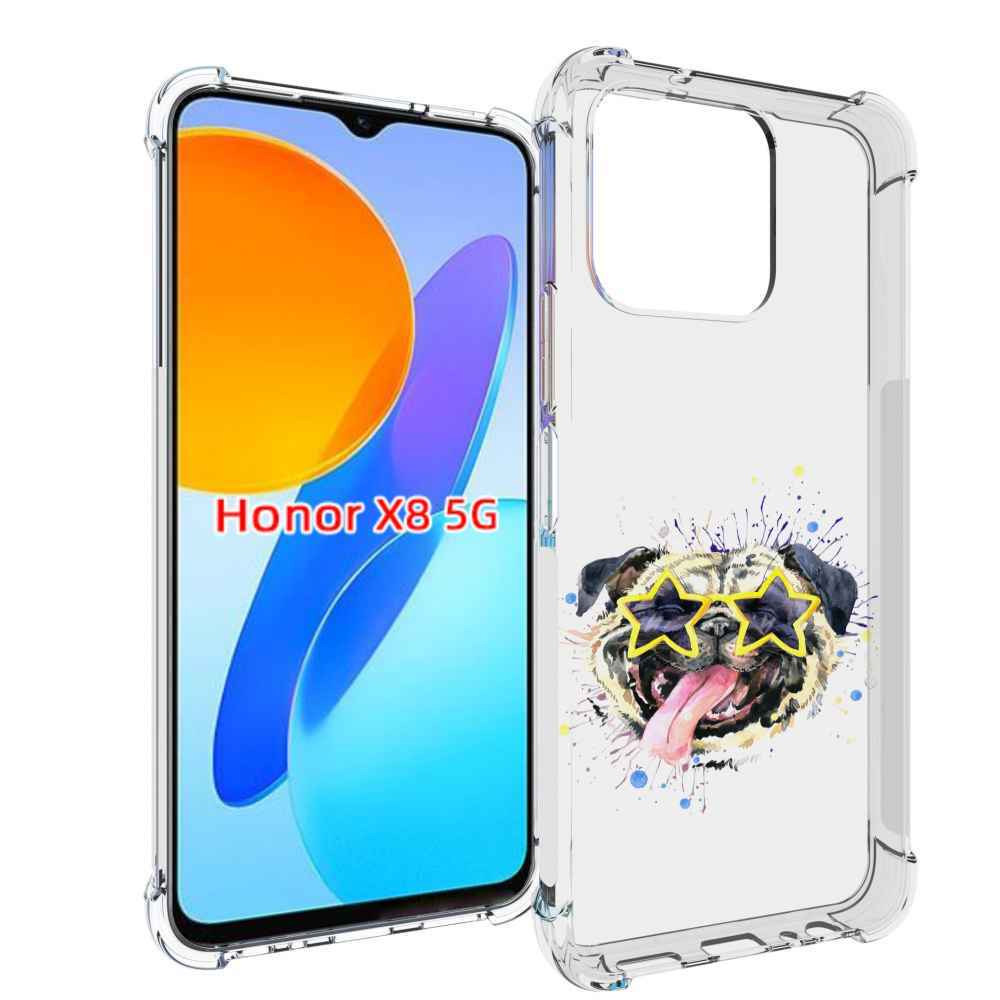 

Чехол MyPads мопс боксер для Honor X8 5G, Прозрачный, Tocco