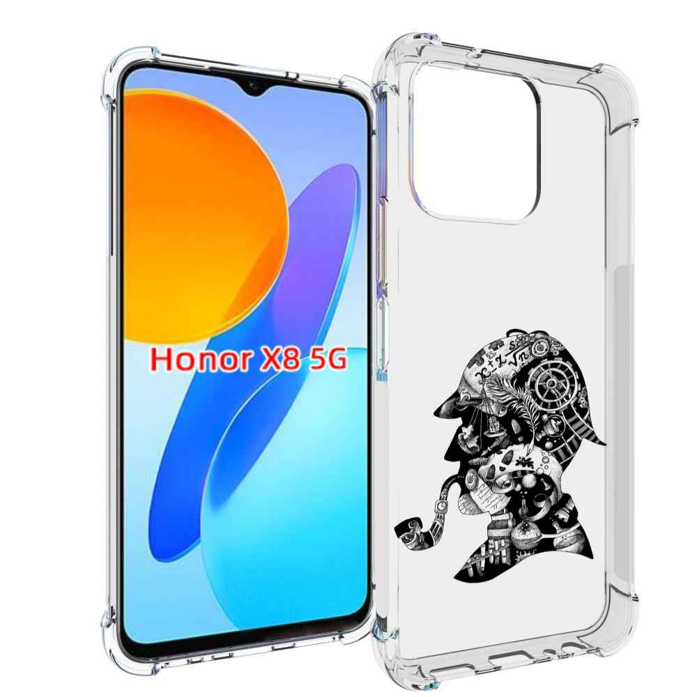

Чехол MyPads мужчина с трубкой абстракция для Honor X8 5G, Прозрачный, Tocco