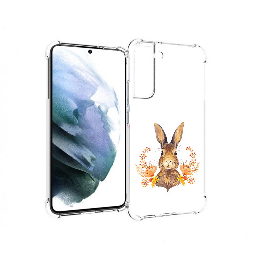 

Чехол MyPads Tocco для Samsung Galaxy S22 Plus зайка в цветах (PT226933.535.349), Прозрачный, Tocco
